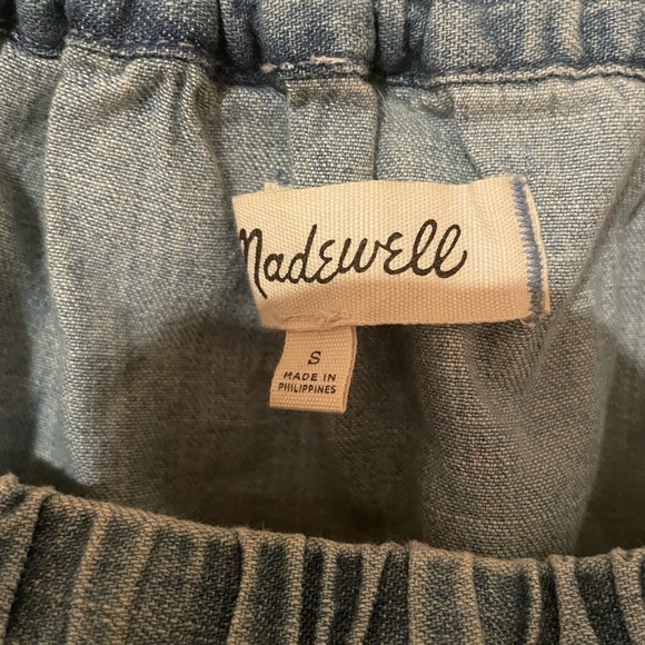 Madewell Women’s Light Blue Off Shoulder Crop Top Size S - Picture 3 of 3